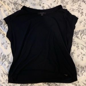 Allsaints cropped shortsleeve tee in black